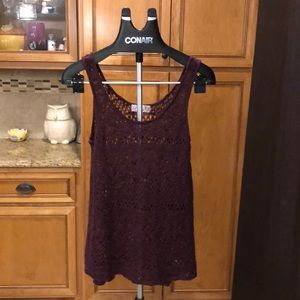 Cute sweater tank, Burgundy